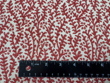 Load image into Gallery viewer, Duralee Chay Saffrom Red Coral Jacquard Woven Upholstery Fabric STA 6220