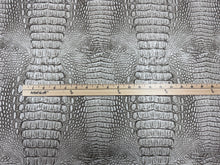 Load image into Gallery viewer, Kovi Exotic Wild Premium Stone Beige and Off White Reptile Skin Texture Performance Heavy Duty Vinyl Upholstery Fabric