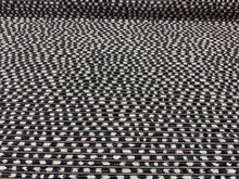 Load image into Gallery viewer, Maxwel Langtry 819 Terrier Geometric Pattern Black White Dots Beige Stripes Texture Water Resistant Indoor Outdoor 
Upholstery Fabric