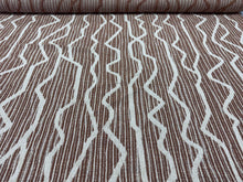 Load image into Gallery viewer, Zine Northiam Z653 Spiced Beige Brown Dynamic Abstract Stripe Vertical Weave Texture Heavy Upholstery Fabric