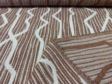 Load image into Gallery viewer, Zine Northiam Z653 Spiced Beige Brown Dynamic Abstract Stripe Vertical Weave Texture Heavy Upholstery Fabric