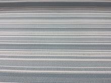 Load image into Gallery viewer, Christopher Farr Cloth Kit Kemp Go With The Flow Powder Blue White Performance Multiple Linear Motifs Stripes Upholstery Fabric