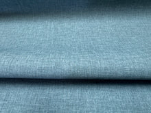 Load image into Gallery viewer, Heavy Duty Linen Texture Teal MCM Mid Century Modern Faux Leather Upholstery Vinyl