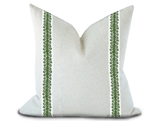 Load image into Gallery viewer, Custom Made Pillow Cover with Thibaut Lenox Tape in Kelly / Self-Piping
