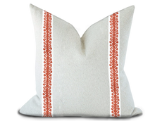 Load image into Gallery viewer, Custom Made Pillow Cover with Thibaut Lenox Tape in Caral / Self-Piping