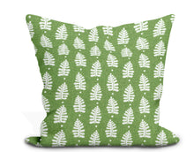 Load image into Gallery viewer, Custom Pillow Cover in Geometric Thibaut Ferndale Green - One Side