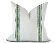Load image into Gallery viewer, Custom Made Pillow Cover with Thibaut Norway Tape in Kelly / Self-Piping