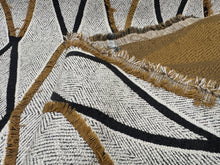 Load image into Gallery viewer, Brentano Altitude Fortune Cookie Black Brown Off White Geometric Artisanal Textures Upholstery Fabric STA 6393