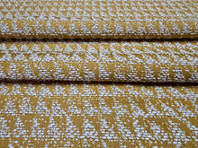 Load image into Gallery viewer, Misia Aristide Gold Ivory Heavy Luxury Texture  Right Angle Triangle Pattern Woven Upholstery Fabric STA 6398