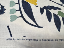 Load image into Gallery viewer, Christopher Farr
Array Dark Indigo By Makoto Kagoshima Chariots On Fire Hand Printed in England Linen Fabric STA 6405