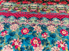 Load image into Gallery viewer, Osborne &amp; Little Stunning Made in Italy Palazzo Torcello Raspberry/Peacock/Mint Velvet Fabric STA 6406