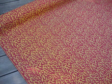 Load image into Gallery viewer, Brentano Coral Pattern Tropical Upholstery Drapery Fabric Gold Metallic Red