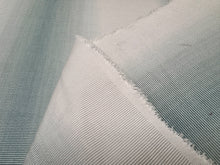 Load image into Gallery viewer, Remnant Thibaut Stockton Stripe Robin's Egg Deep Watery Blue Soft Teal Ombré Gradient Illusion Design Ottoman Weave Fabric STA 6434