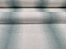 Load image into Gallery viewer, Remnant Thibaut Stockton Stripe Robin's Egg Deep Watery Blue Soft Teal Ombré Gradient Illusion Design Ottoman Weave Fabric STA 6434