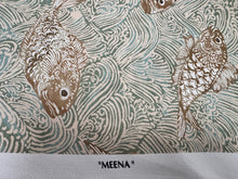 Load image into Gallery viewer, Jim Thompson Meena Morning Light Iconic Barramundi Fish Performance Outdoor Print Fabric STA 6448