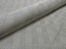 Load image into Gallery viewer, Perennials Chelsea Square Leaf Green Cream Geometric Diamond Pattern Indoor/Outdoor Water Resistant Fabric STA 6452