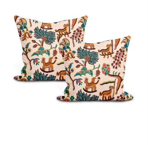 Schumacher colonial crewel pillow cover 