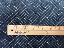 Load image into Gallery viewer, Stout Hodgeville Baltic Dark Navy Blue Modern Geometric Water Resistant Cut Velvet Upholstery Fabric STA 6259