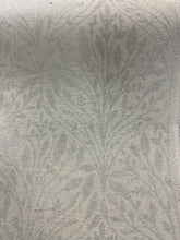 Load image into Gallery viewer, Covington Torrey Grey Silver Metallic Floral Damask Linen Rayon Upholstery Drapery Fabric