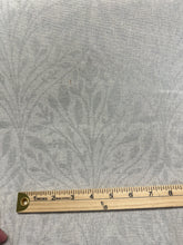 Load image into Gallery viewer, Covington Torrey Grey Silver Metallic Floral Damask Linen Rayon Upholstery Drapery Fabric