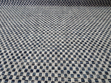 Load image into Gallery viewer, Kravet Crypton performance Blue White Textured Woven Check Chenille Square Pattern Water Stain Resistant Upholstery Fabric