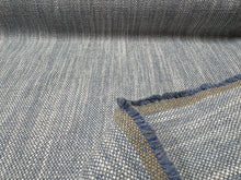 Load image into Gallery viewer, Kravet Design Performance Crypton Home Mid-Century Modern Denim Blue Grey Tweed Water Stain Resistant Woven Reversible Fabric