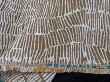 Load image into Gallery viewer, Perennials Bramblewood Paper Bag Beige Tan All Over Abstract Dashed Line Revisable Luxury Performance Upholstery Fabric