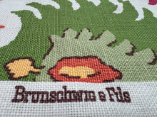 Load image into Gallery viewer, Remnant High End Designer Brunschwig &amp; Fils Kashmiri Linen Print Pink Green Ethnic Floral Design Upholstery Fabric