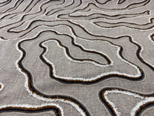 Load image into Gallery viewer, LARSEN Baya Linen Beige Ground Inspired By Organic Natural Formation Sand Furrows Scenery Design Crewel Work Embroidery Cream White Earthy Brown Woven Fabric
