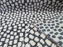 Load image into Gallery viewer, Kravet Step Above Blue White Indoor Outdoor Chenille Textured Small Scale Geometric Pattern Heavy Duty Upholstery Fabric