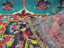 Load image into Gallery viewer, Clarke &amp; Clarke Malatya Aqua Heavy Duty Intricately Woven With A Turkish Inspired Kilim Geometric Design Indoor 
Upholstery Fabric