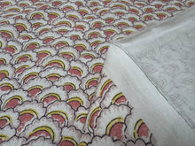 Load image into Gallery viewer, Casa Branca Palampore Petal Salmon &amp; Roman Pink Yellow
Ancient Tree Of Life Motif 
Linen Printed Fabric