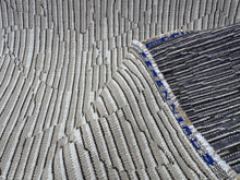 Load image into Gallery viewer, Perennials Cadence Black &amp; Tan  Skewed Pinstripe Pattern Luxury Performance Durable Easy Maintenance Indoor Outdoor Upholstery Fabric