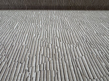 Load image into Gallery viewer, Perennials Cadence Black &amp; Tan  Skewed Pinstripe Pattern Luxury Performance Durable Easy Maintenance Indoor Outdoor Upholstery Fabric