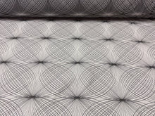 Load image into Gallery viewer, Arc-Com Lyre Pebble Dark Grey White Reversible Geometric Design Durable Performance Upholstery Fabric