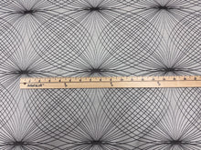 Load image into Gallery viewer, Arc-Com Lyre Pebble Dark Grey White Reversible Geometric Design Durable Performance Upholstery Fabric