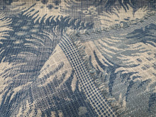 Load image into Gallery viewer, Sister Parish Bimini Summer Blue Reversible Tropical Floral Jacquard Weave Performance Upholstery Fabric