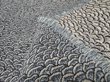 Load image into Gallery viewer, Pierre Frey Braquenié Cerilly Pastel Sea Foam Aqua Small Scale Scalloped Jacquard Weave Upholstery Fabric