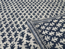 Load image into Gallery viewer, Remnant Sister Parish Burma Ocean Pale Blue White Small Scale Motif Botanical Leaf Indoor Outdoor Woven Fabric STA 6314