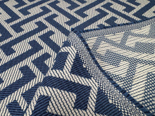 Load image into Gallery viewer, Remnant Schumacher Fresh Air Indoor Outdoor Marine White Modern Geometric Pattern Woven Upholstery Fabric STA 6323