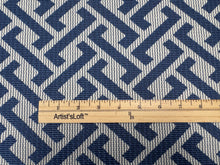 Load image into Gallery viewer, Remnant Schumacher Fresh Air Indoor Outdoor Marine White Modern Geometric Pattern Woven Upholstery Fabric STA 6323