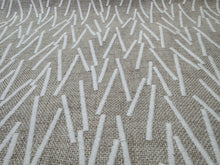 Load image into Gallery viewer, Larsen All Over Embroidered Skewed Lines Reyes Pearl Geometric Embroidered Texture Upholstery Fabric STA 6328