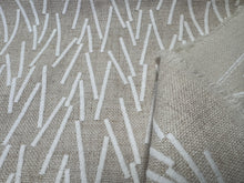 Load image into Gallery viewer, Larsen All Over Embroidered Skewed Lines Reyes Pearl Geometric Embroidered Texture Upholstery Fabric STA 6328