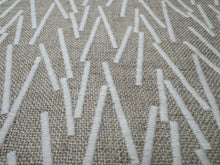 Load image into Gallery viewer, Larsen All Over Embroidered Skewed Lines Reyes Pearl Geometric Embroidered Texture Upholstery Fabric STA 6328