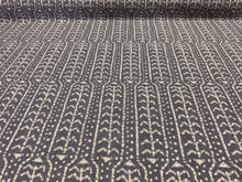 Load image into Gallery viewer, Remnant Schumacher Zonda Indoor/Outdoor Charcoal Grey High Performance Tribal Inspired Woven Upholstery Fabric STA 6343