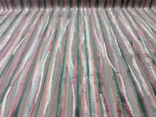 Load image into Gallery viewer, Remnant Fabricut Whispering Woods Coral Garden Performance Abstract Stripe Velvet  Gross Point Upholstery Fabric STA 6348