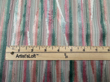 Load image into Gallery viewer, Remnant Fabricut Whispering Woods Coral Garden Performance Abstract Stripe Velvet  Gross Point Upholstery Fabric STA 6348