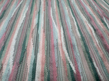 Load image into Gallery viewer, Remnant Fabricut Whispering Woods Coral Garden Performance Abstract Stripe Velvet  Gross Point Upholstery Fabric STA 6348