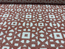 Load image into Gallery viewer, Bella Dura Galloway Coral Geometric Block-Print Inspired Indoor/Outdoor Upholstery Fabric STA 6349