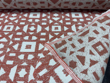 Load image into Gallery viewer, Bella Dura Galloway Coral Geometric Block-Print Inspired Indoor/Outdoor Upholstery Fabric STA 6349